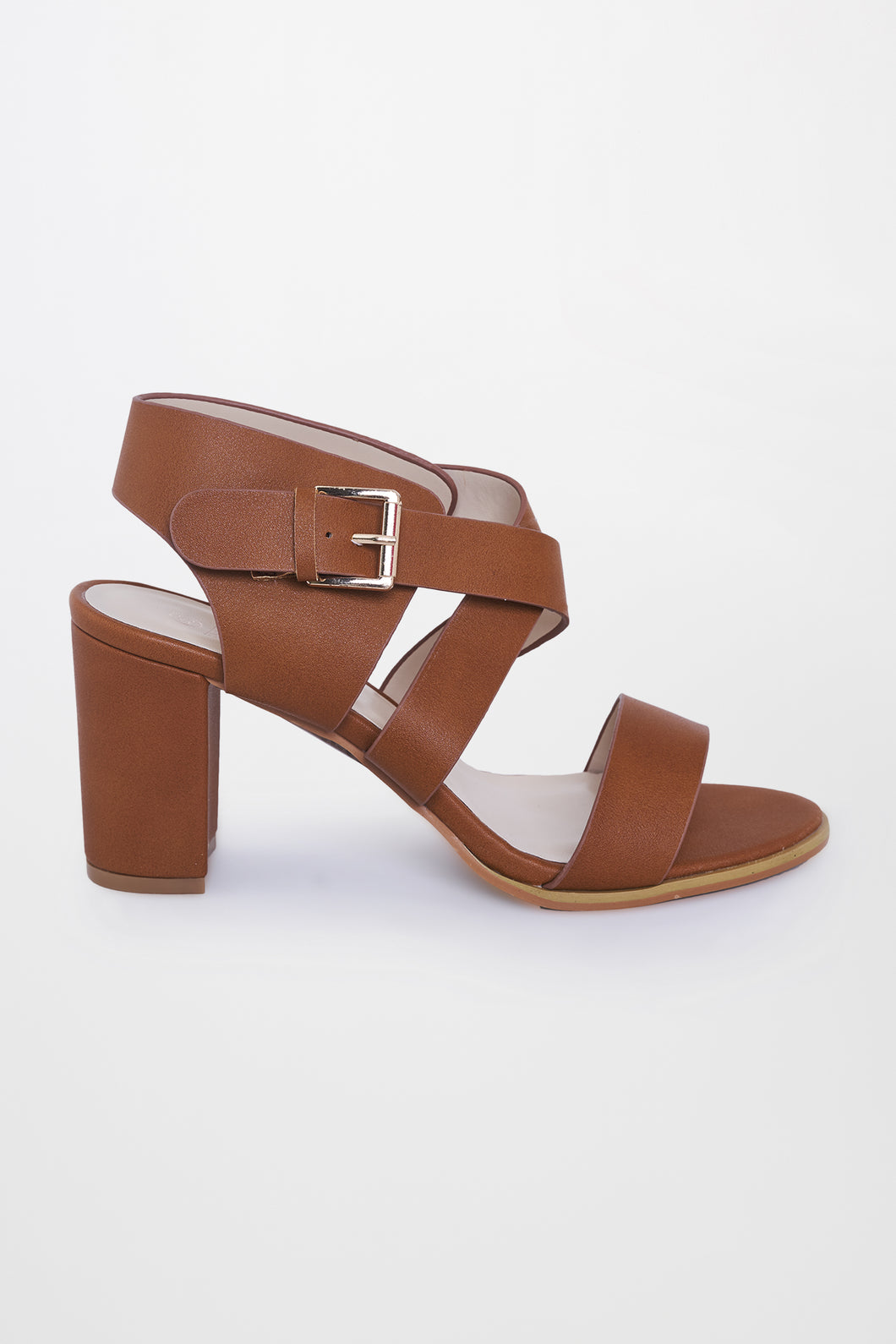 Tan Criss Cross Sandals