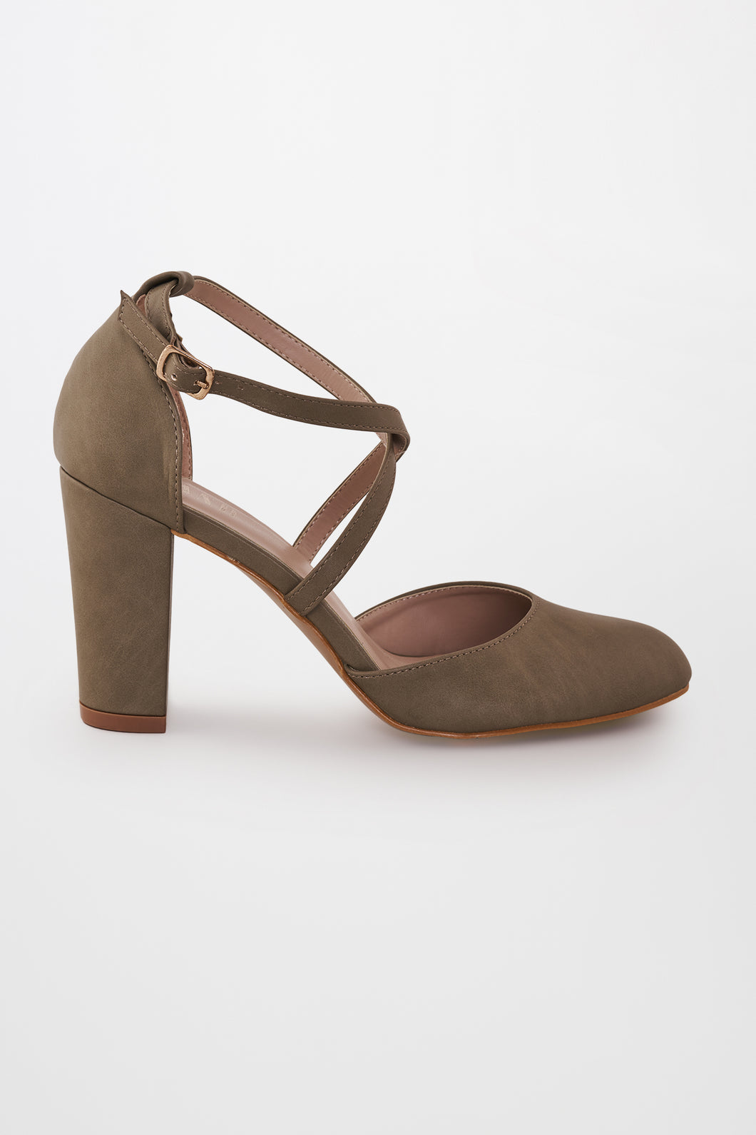 Khaki High Heel Sandals