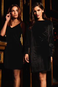 Black Velvet Cami Dress