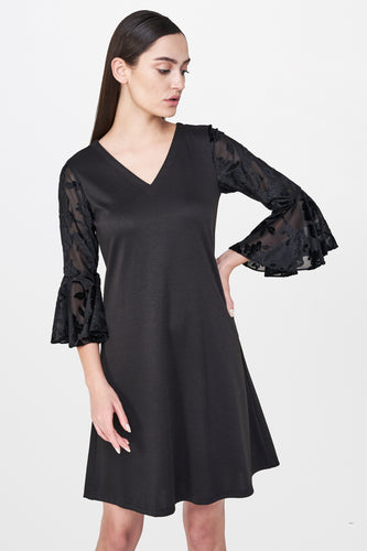 Black A-Line Lace Dress