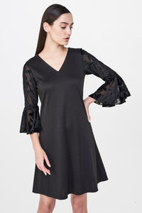 Black A-Line Lace Dress