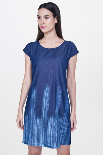 Ombre Denim Shift Dress