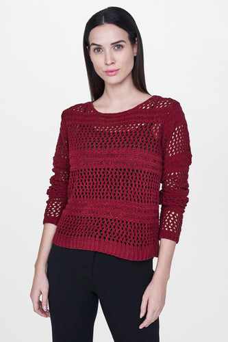 Burgundy Knit Top