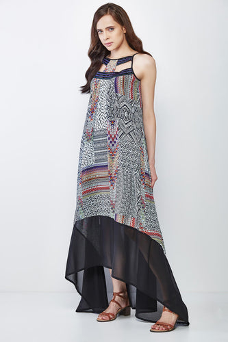 Embellished Printed Maxi Dress