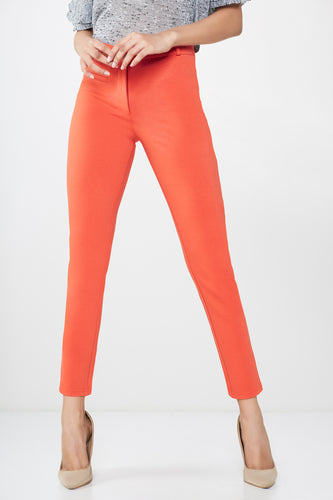 Orange Straight Trousers