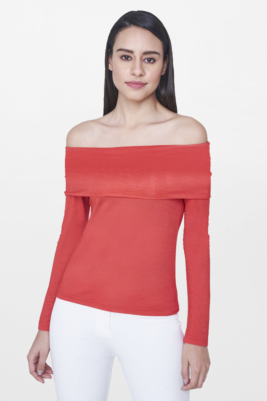 Red Off Shoulder Top