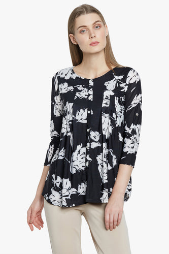 White Cuffed Sleeved Top