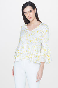 Yellow Ruffle Top