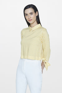 Yellow Collar Top