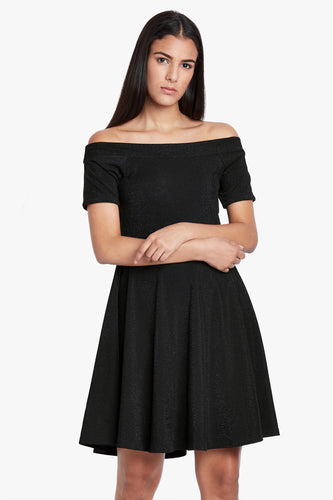 Flared Black Party Dress