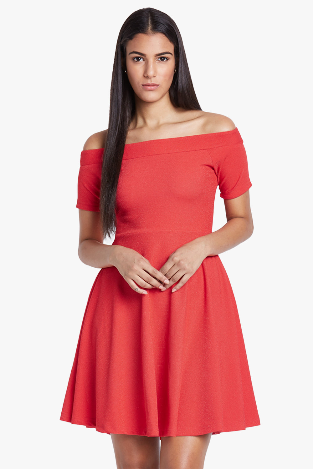 Flared Red Party Dress