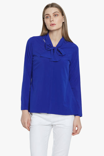 Royal Blue Full Sleeved Solid Top