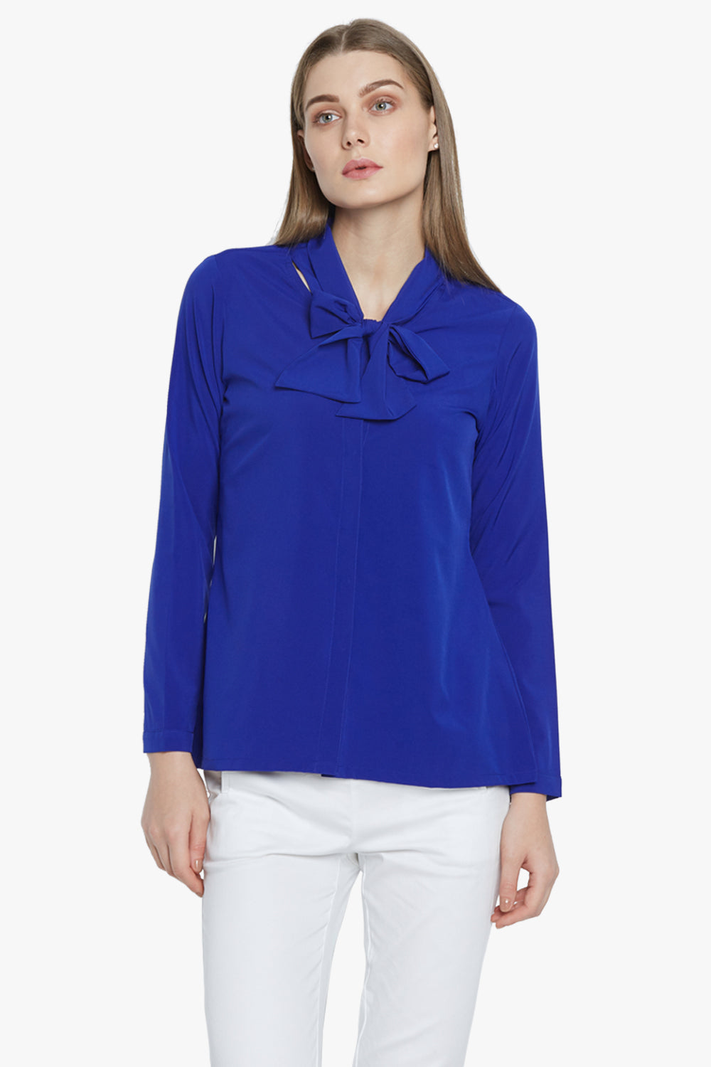 Royal Blue Full Sleeved Solid Top