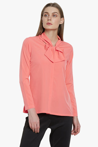 Coral Full Sleeved Solid Top