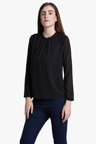 Black Blouson Top