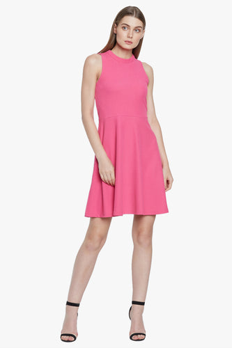 Pink Fit And Flare Dress
