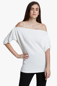 White Off Shoulder Top