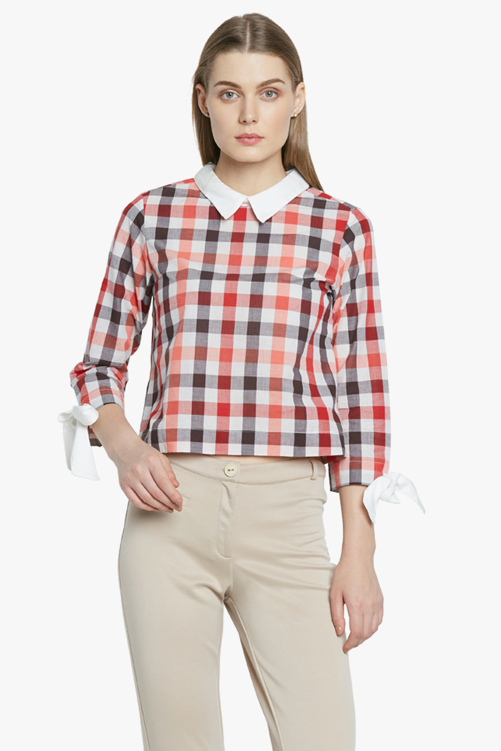 Checked Crop Top