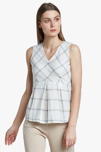 V-Neck Solid Boxy Top