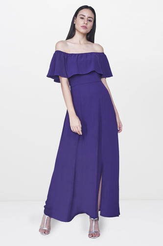 Purple Off Shoulder Maxi