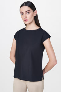 Black Short Sleeve Top