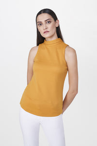 Mustard High Neck Top