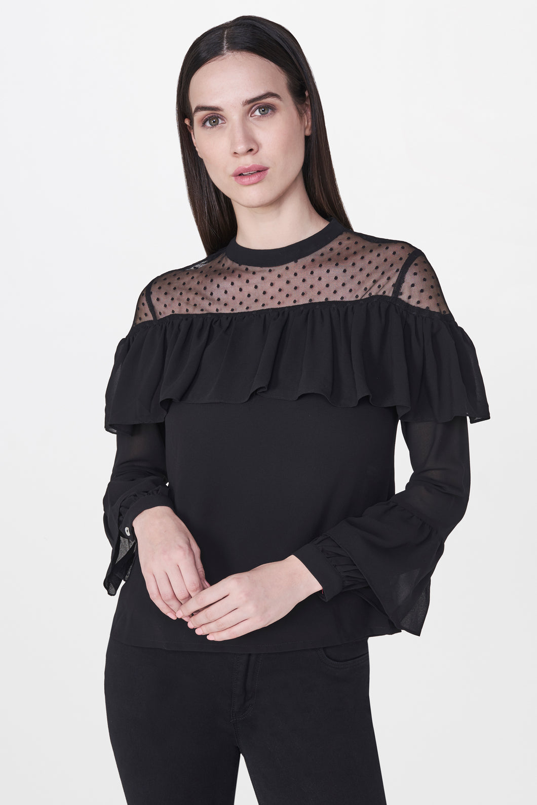 Black Net Top