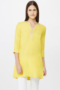 Yellow Embroidered Tunic