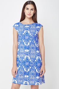 Scarf Printed Shift Dress