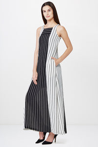 Striped Trapeze Maxi Dress