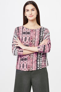 Pink Graphic Print Top