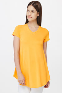 Mustard V-neck Top