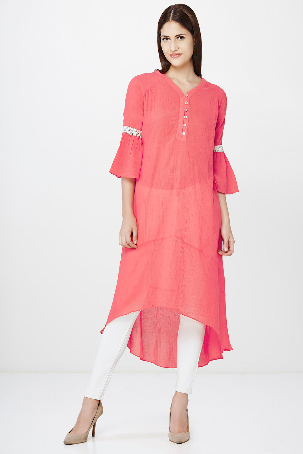 Coral High-low Tunic