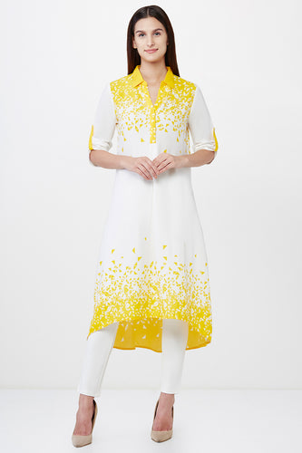 Printed Yellow Shirter Tunic