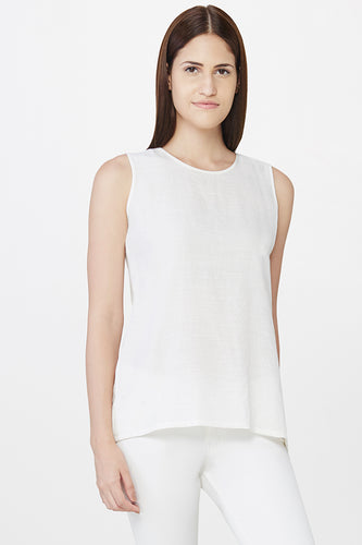 Cream Sleeveless Top