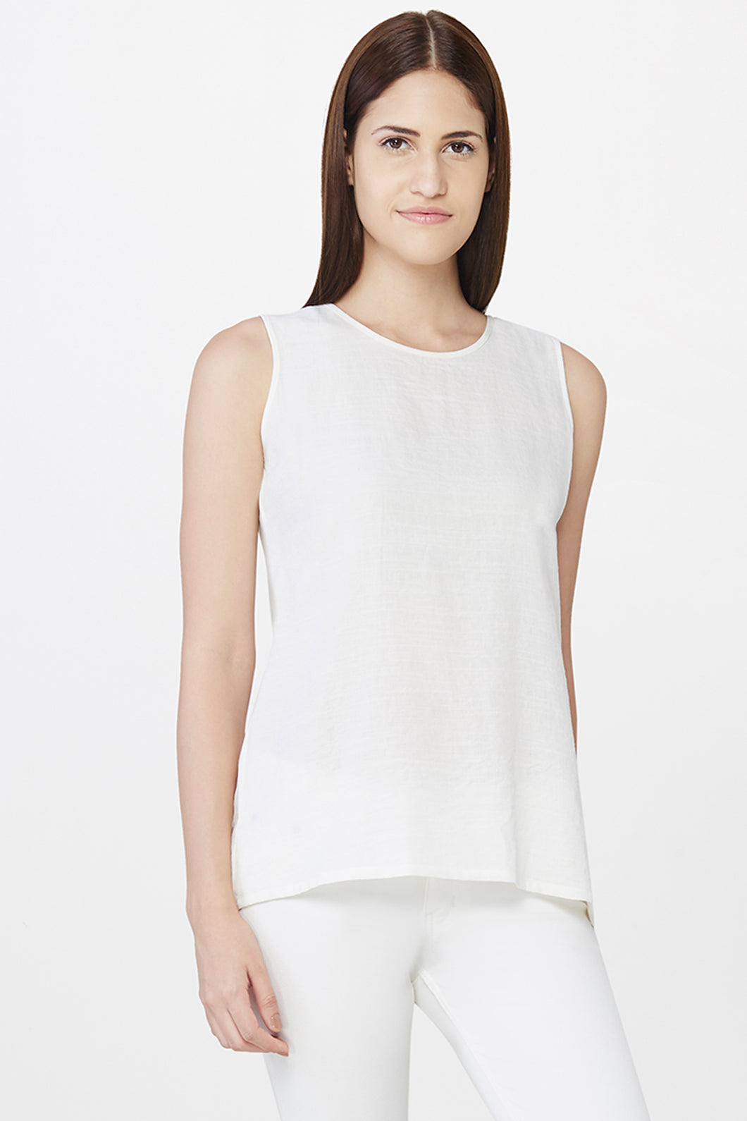 Cream Sleeveless Top