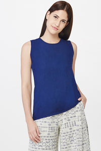 Blue Sleeveless Top