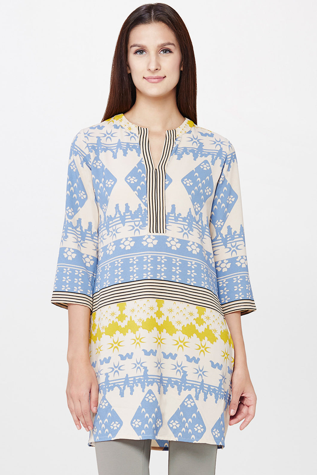 Printed Tunic with Side Slits