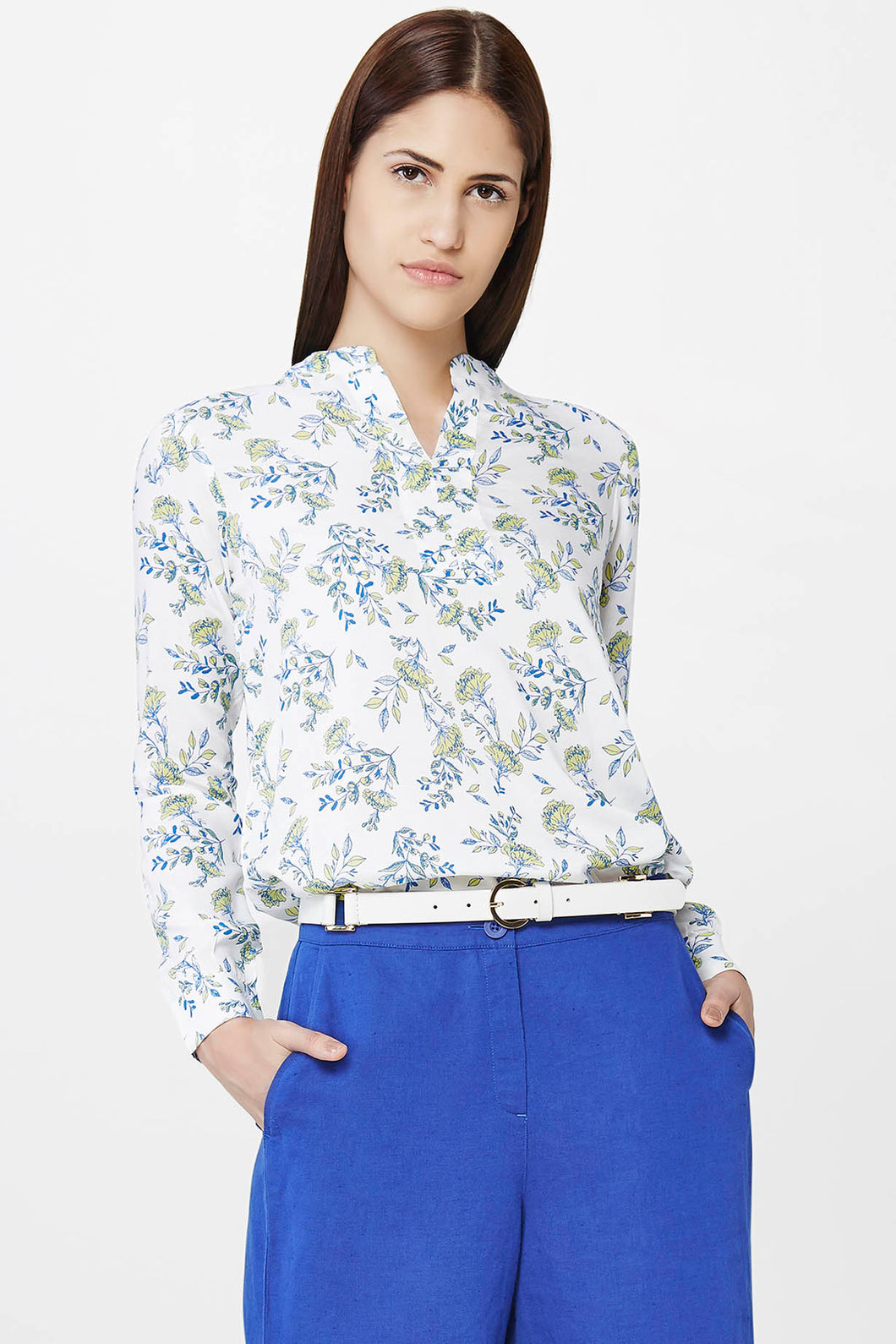 Floral Print Formal Top