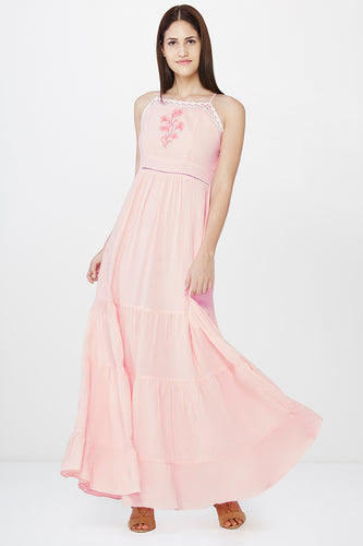 Blush Peasant Maxi Dress