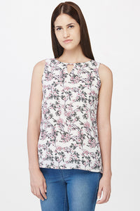 Floral Print Sleeveless Top