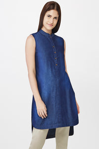 Denim High-Low Tunic