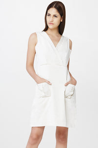 Natural Sleeveless Shift Dress