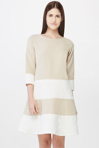 Linen Panel A-line Dress