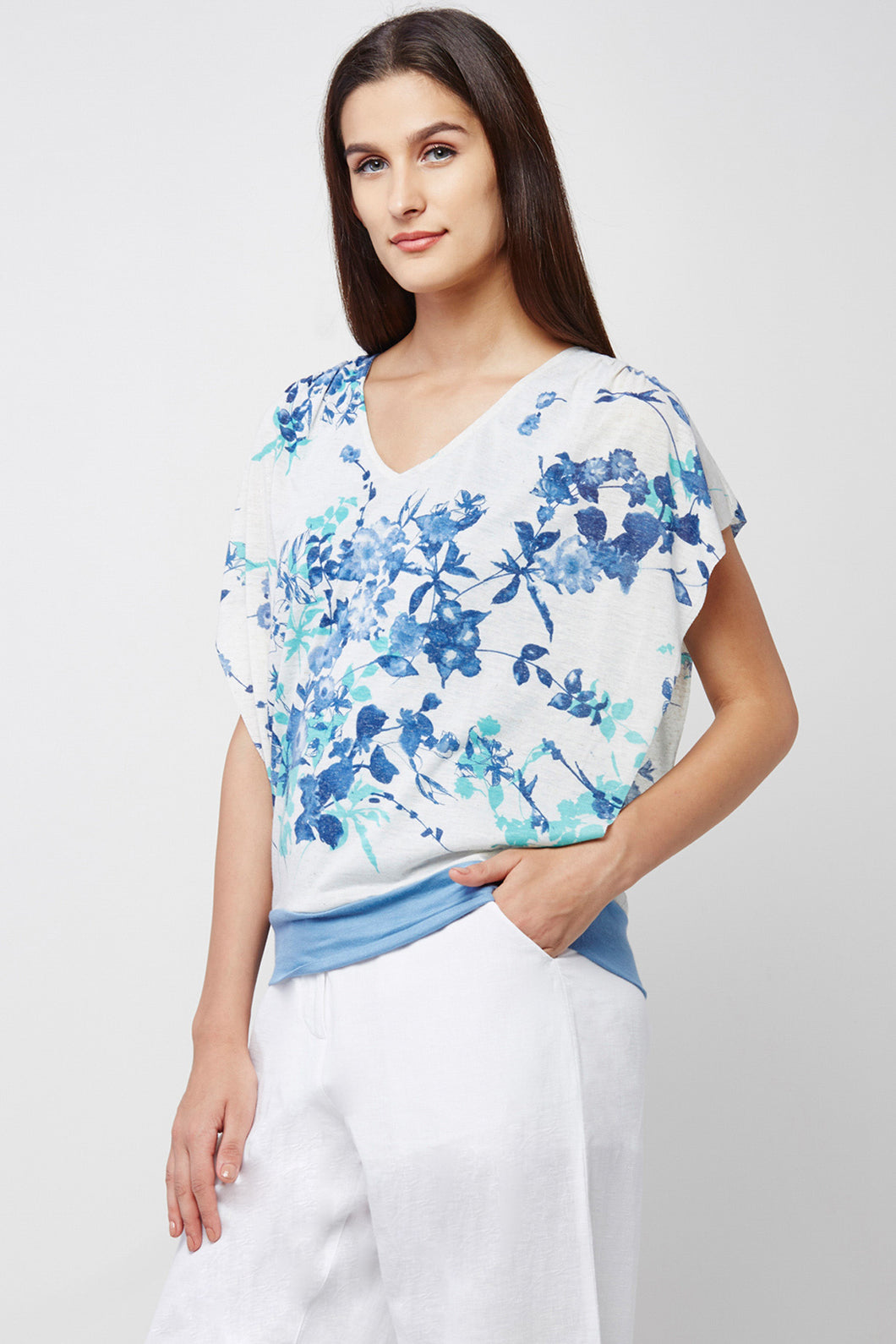 Floral Printed Blouson Top