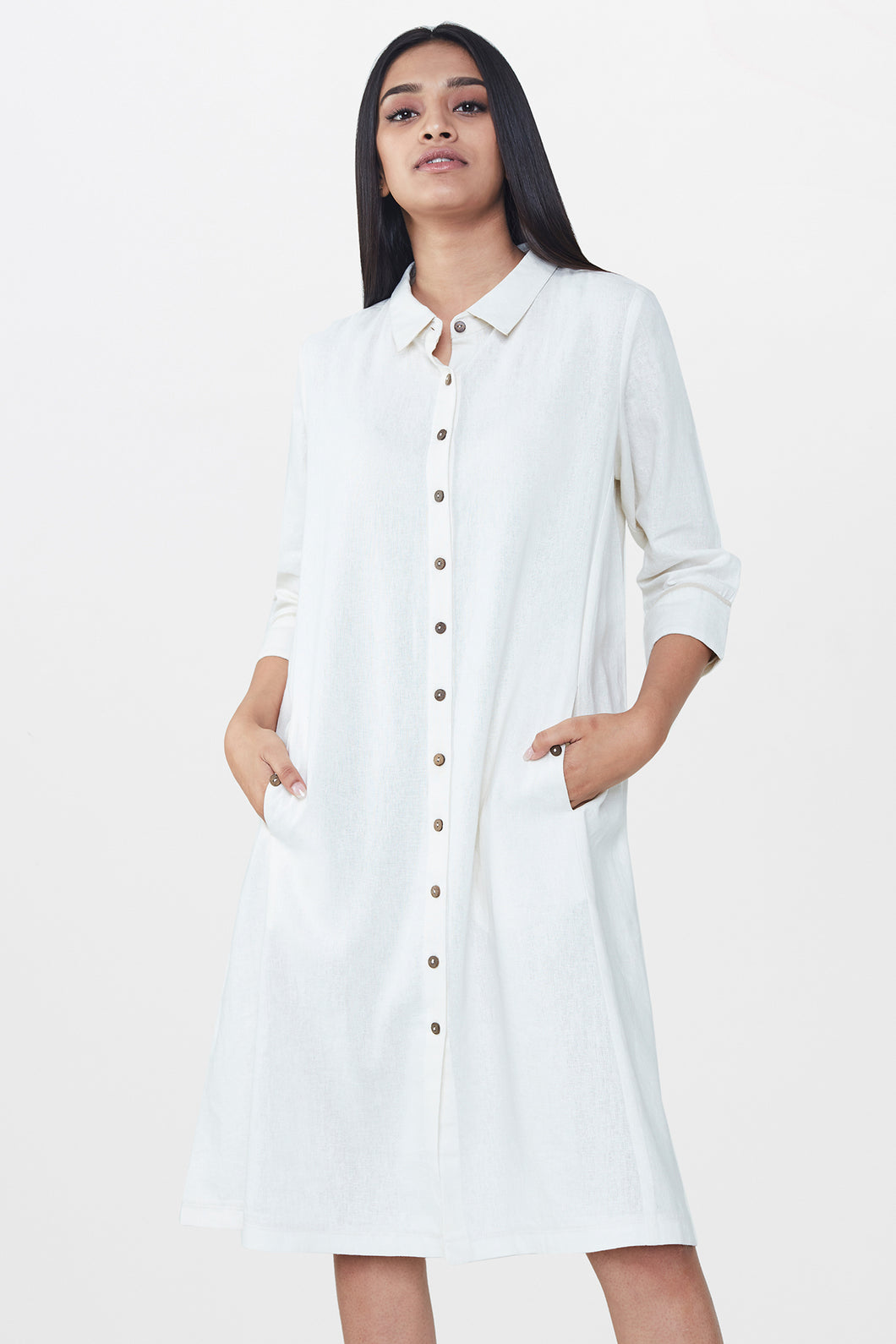 Cream Trapeze Shirt Tunic