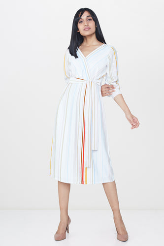 Off White Stripes Midi Dress