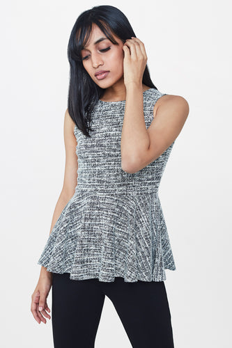 Grey Peplum Top