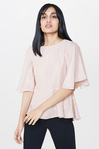 Blush Peplum Top