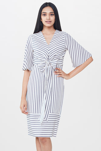 Blue and White Stripes Dress